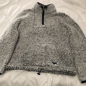 PINK Sherpa Quarter Zip SIZE Extra Small